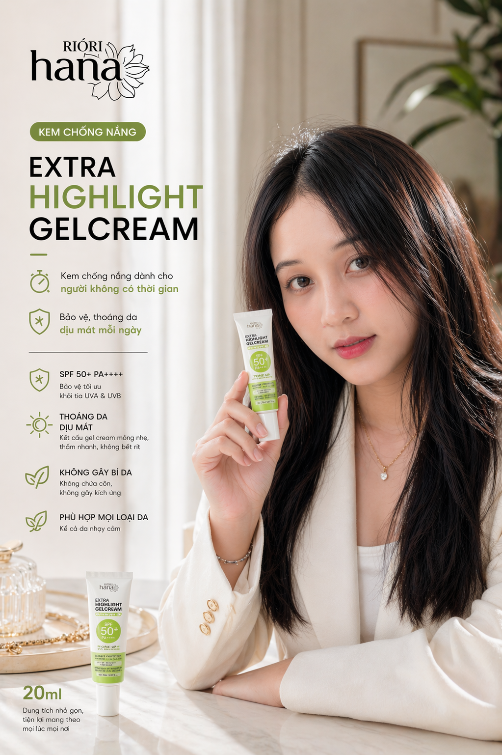 Extra UV Highlight Gelcream SPF50+